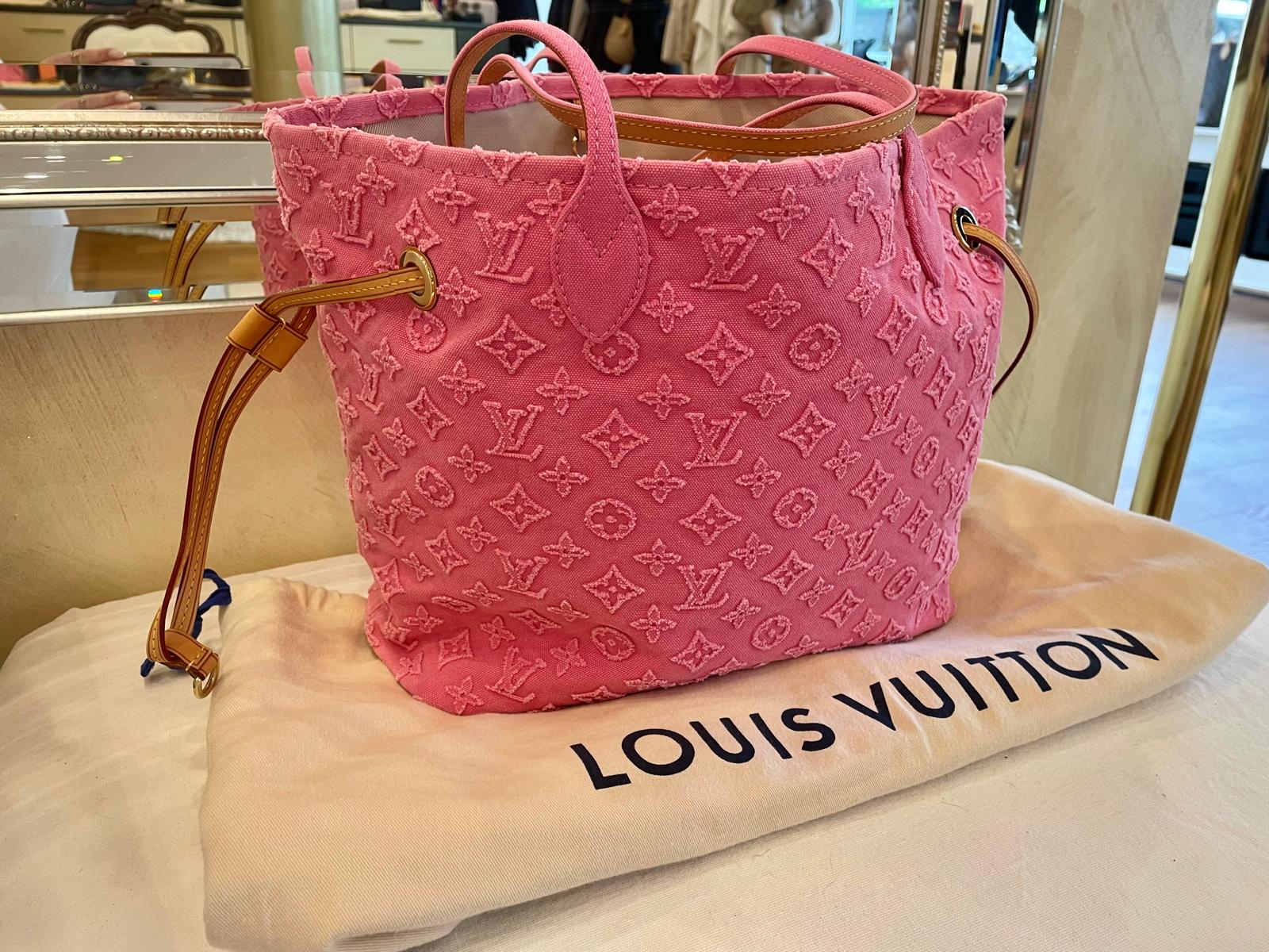 Louis Vuitton Neverfull Limited Edition Rosa Denim Collection Croisi AS Luxury Vintage