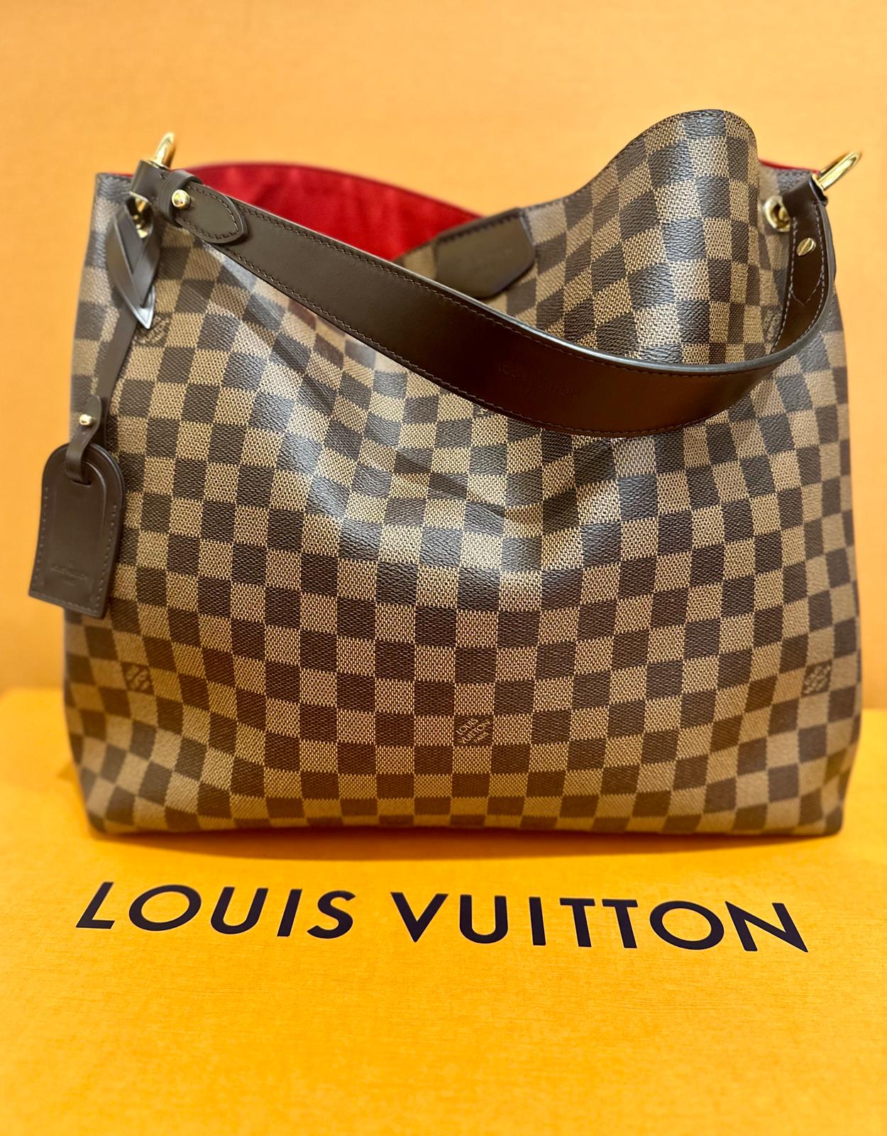 Louis Vuitton - Gracefull MM Schultertasche in Damier Ebene