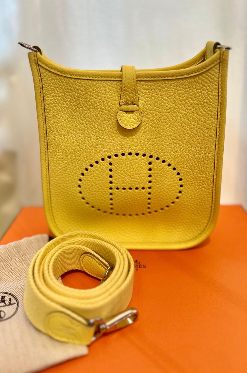 Hermès - Mini Evelyne 16 Gelb