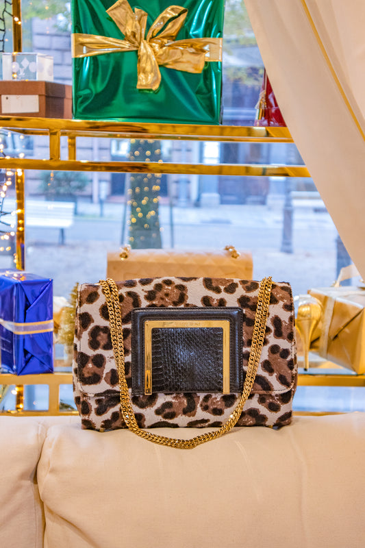 Jimmy Choo - Handtasche mit Leopardenmuster