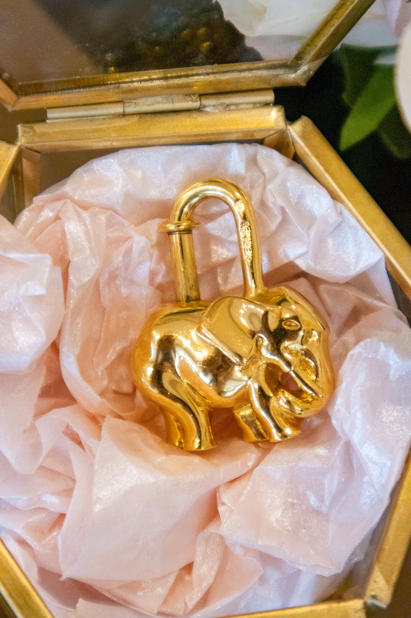 Hermès - Cadena Elefant Gold Anhänger