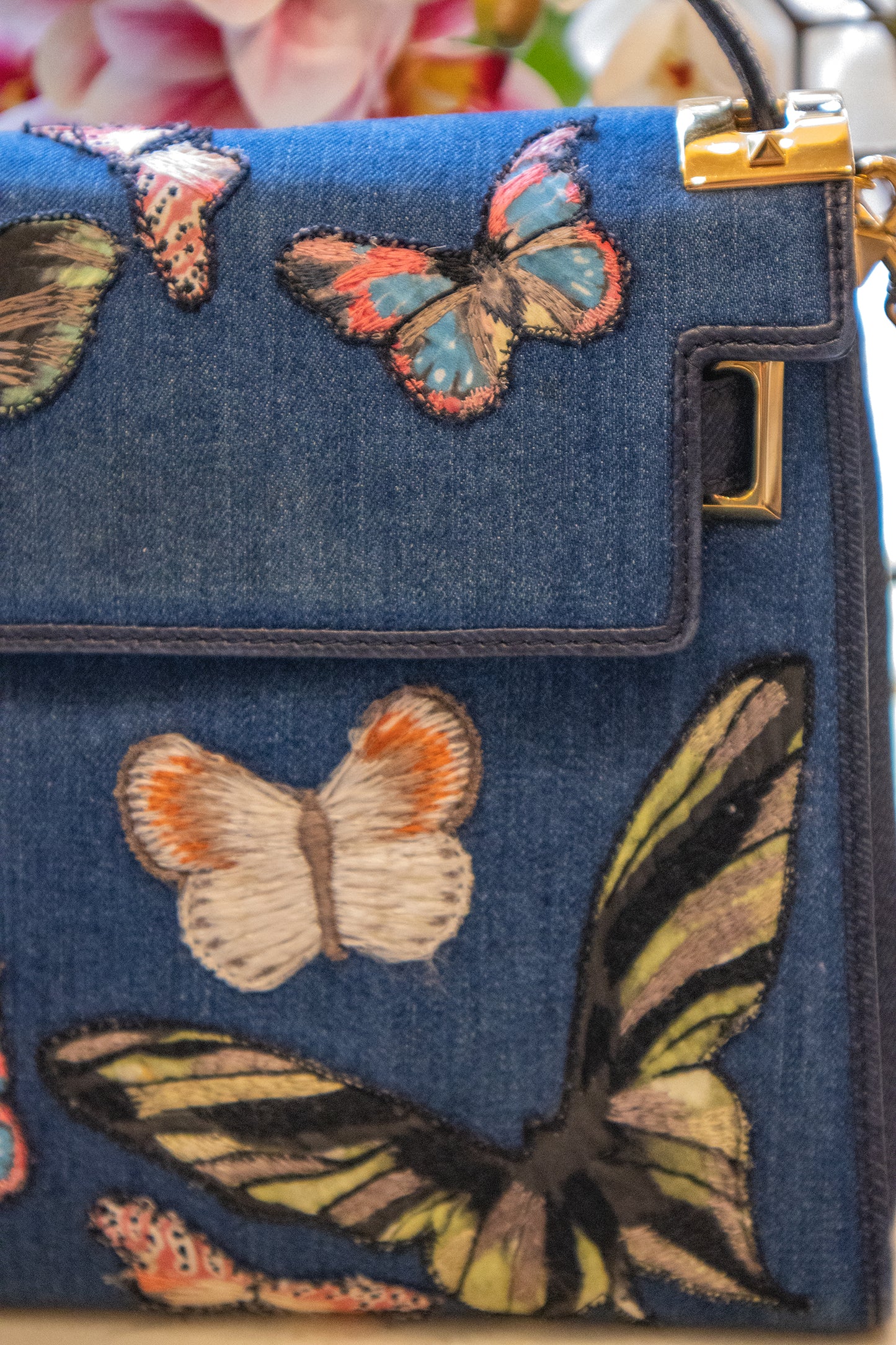 Valentino - Jeanstasche Butterfly