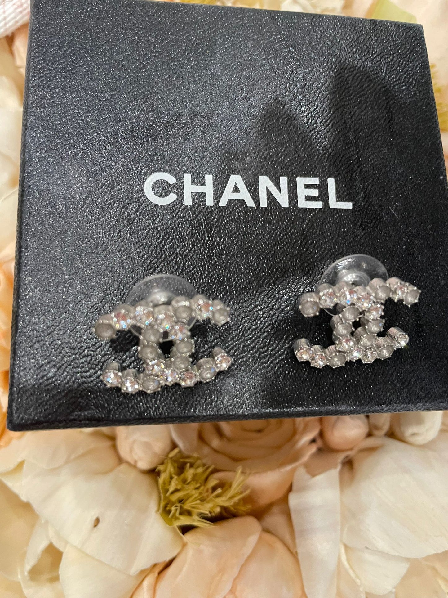 Chanel - CC Ohrringe Silber