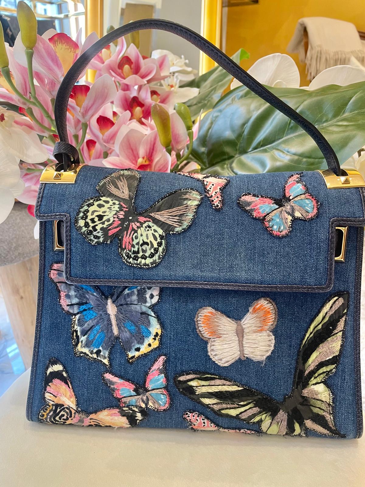 Valentino - Jeanstasche Butterfly