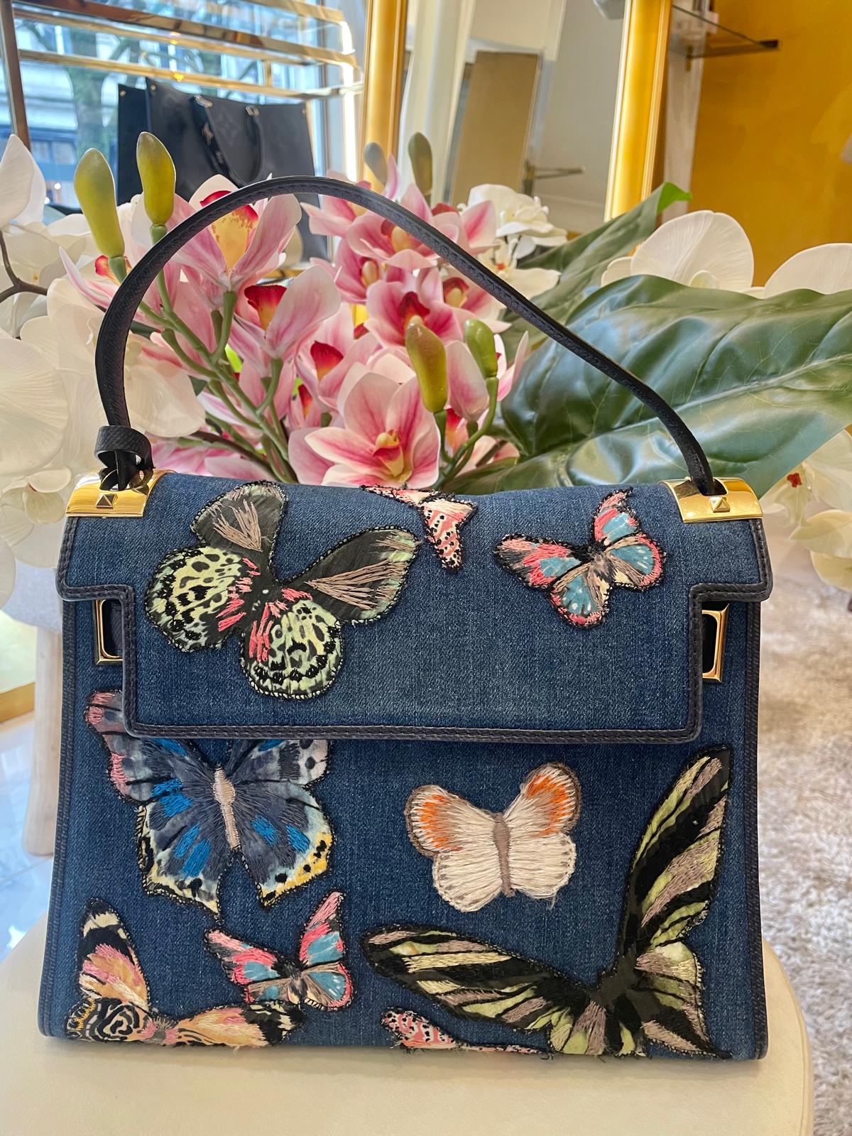 Valentino - Jeanstasche Butterfly