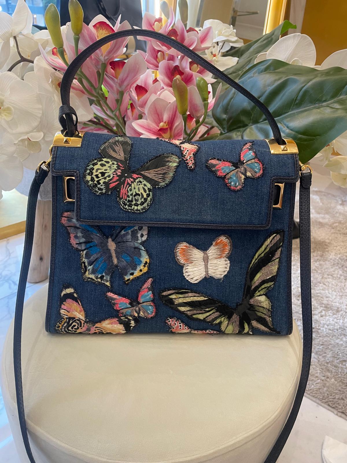 Valentino - Jeanstasche Butterfly