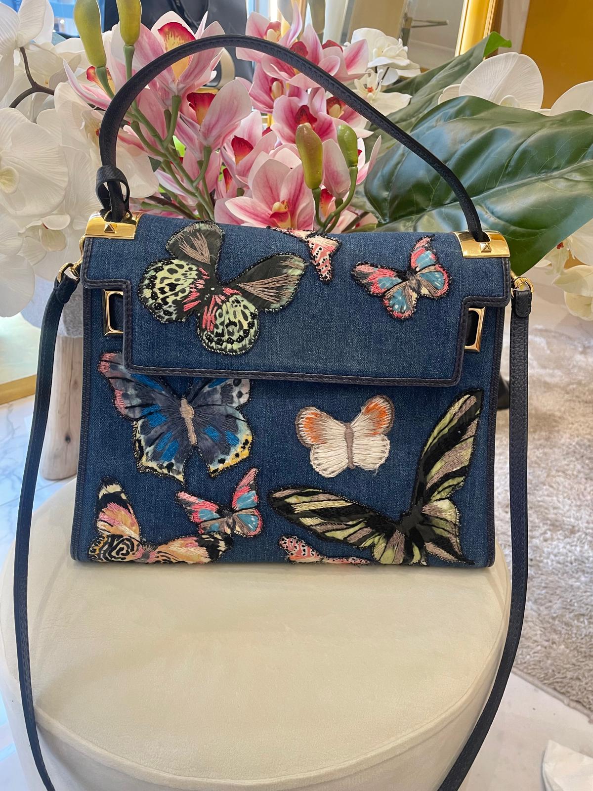 Valentino - Jeanstasche Butterfly