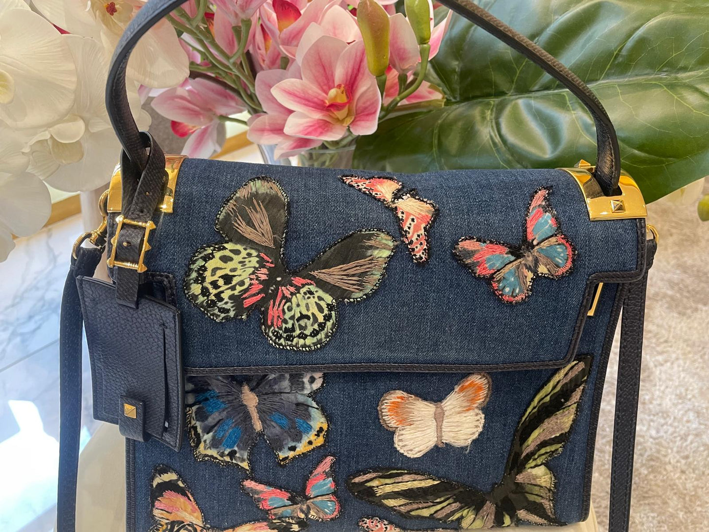 Valentino - Jeanstasche Butterfly