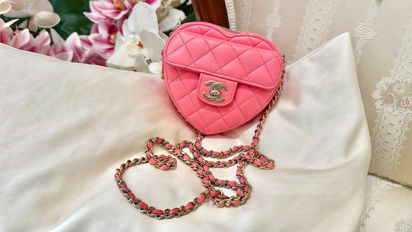 Chanel - Tasche Herz rosa