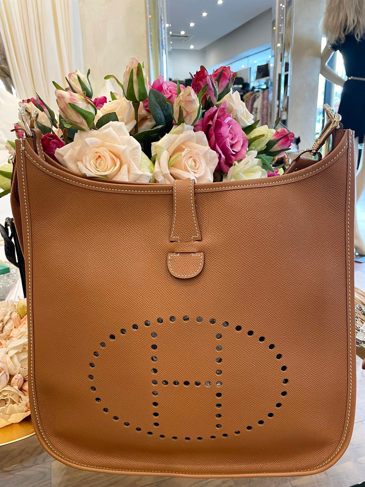 Hermès - Evelyne 33 Gold Epsom Leder