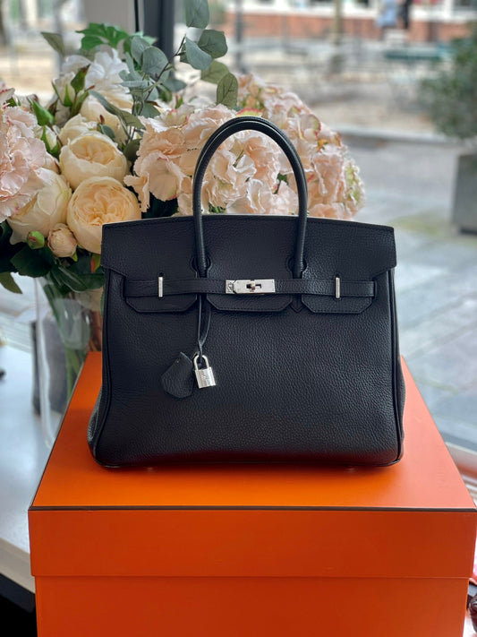 Hermes - Birkin Bag 35 - schwarz Palladium Hardware