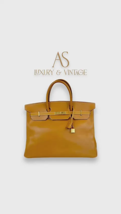 Hermes Birkin Bag 40 Vache Naturelle Gold AS Luxury Vintage